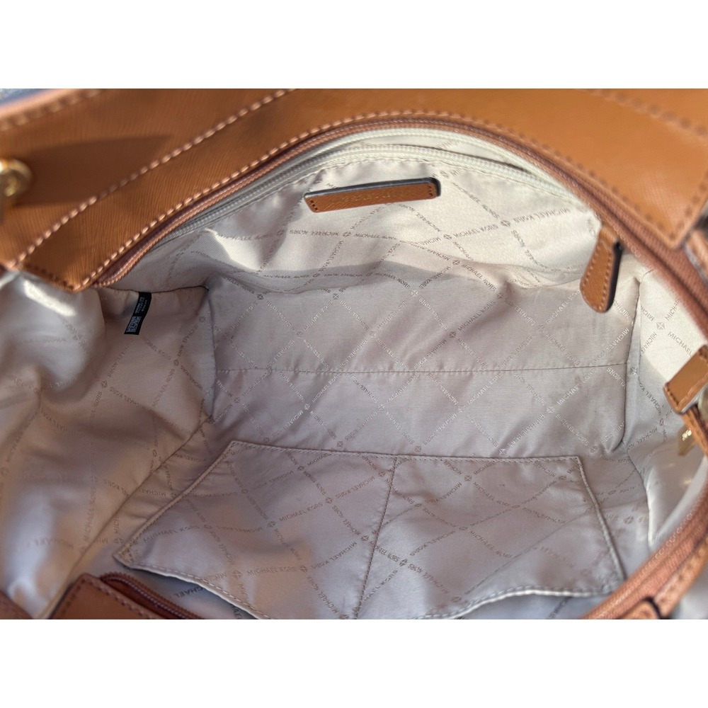 Michael Kors Jet Set Chain Tote Bag Luggage Brown Gold Hardware With Dust Bag - Picture 6 of 10